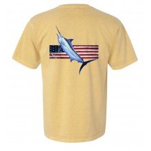 Marlin American Flag - Short Sleeve Cotton